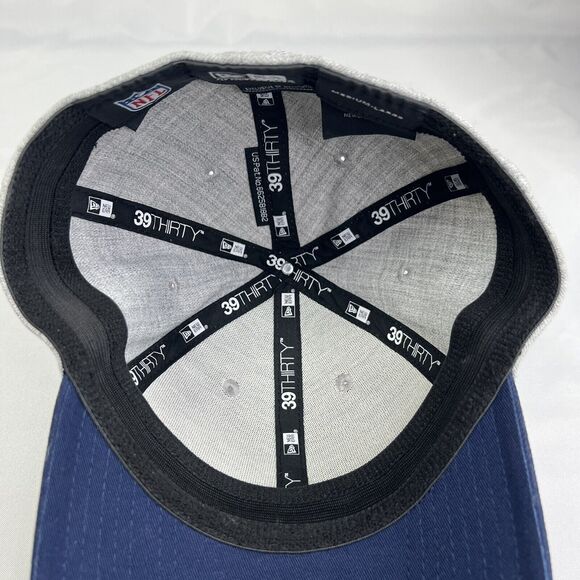 Dallas Cowboys New Era 39thirty Hat Med Large Fitted Grey Blue Cap - Picture 8 of 13